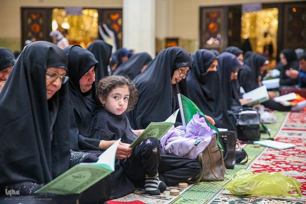 قرائت خطبه فدکیه و عرض تسلیت هیات مذهبی به حضرت شاهچراغ (ع)