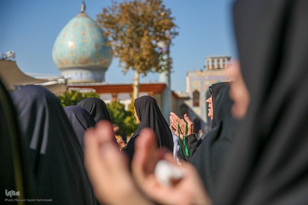 قرائت خطبه فدکیه و عرض تسلیت هیات مذهبی به حضرت شاهچراغ (ع)