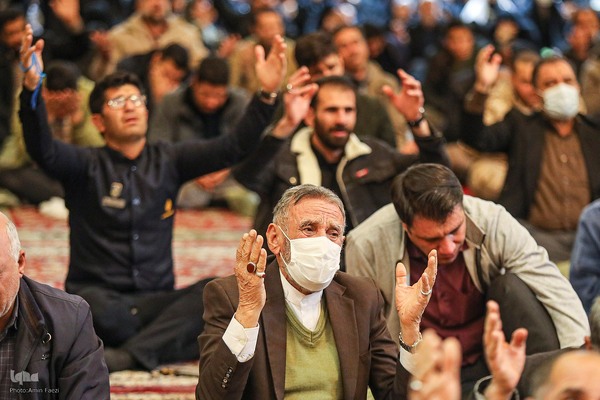 سوگواری شب شهادت امام موسی کاظم (ع) در حرم مطهر‎ شاهچراغ