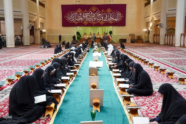 جزءخوانی قرآن در حرم مطهر شاهچراغ(ع)