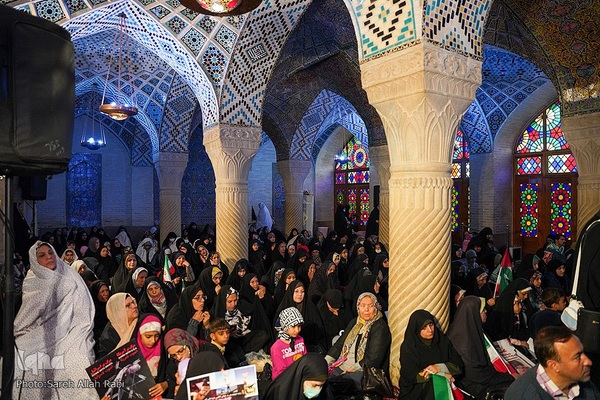 ویژه برنامه شب میلاد امام حسن مجتبی(ع) و تجمع اعتراضی و اعلام انزجار مردم شیراز از فاجعه بیمارستان شفا غزه