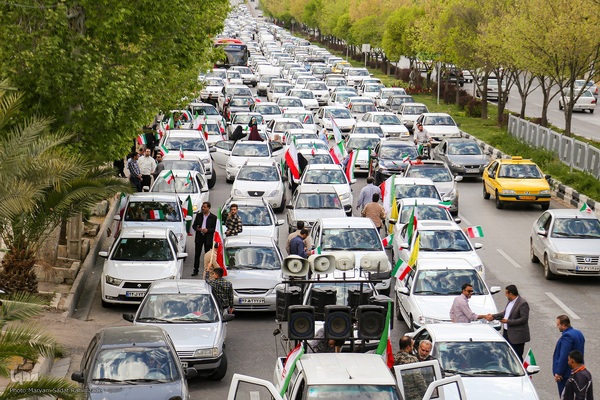 کاروان خودرویی و موتوری امت حزب الله و انقلابی شیراز
