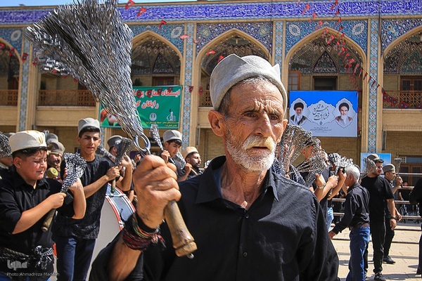 عزاداری هیئت عشایر قشقایی در حرم شاهچراغ(ع)