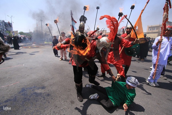 آیین خیمه‌سوزان ظهر عاشورا در شیراز