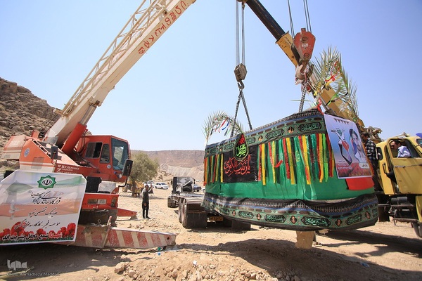 جابه‌جایی مزار شهید جواد رضایی در کازرون