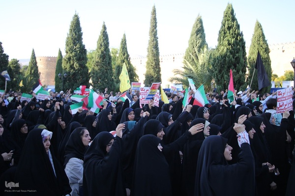 تجمع مردم شیراز در محکومیت جنایات رژیم صهیونیستی