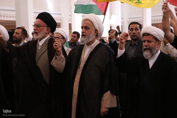تجمع حوزویان شیراز در محکومیت جنایات صهیونیست‌ها‎