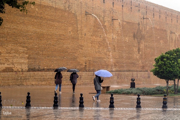 بارش باران پاییزی در شیراز