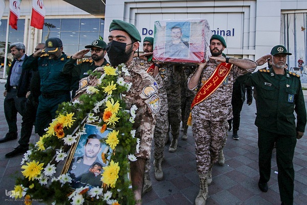 مراسم استقبال از پیکر مطهر ۳ پاسدار شهید تیپ ۳۳ المهدی(عج) در شیراز