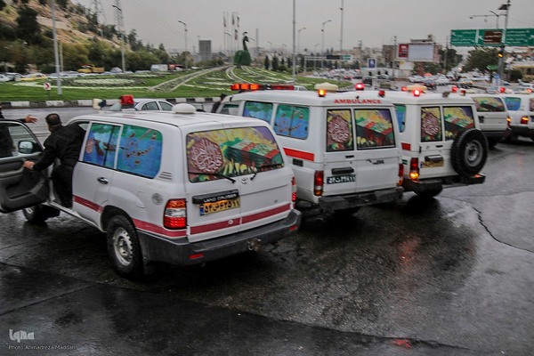 مراسم استقبال از ۱۲ شهید گمنام دوران دفاع مقدس در شیراز