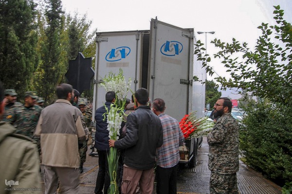 مراسم استقبال از ۱۲ شهید گمنام دوران دفاع مقدس در شیراز