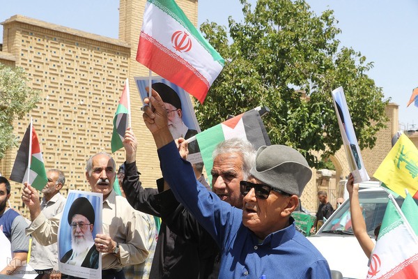 عکس| حمایت مردم شیراز از مردم فلسطین در جمعه خشم