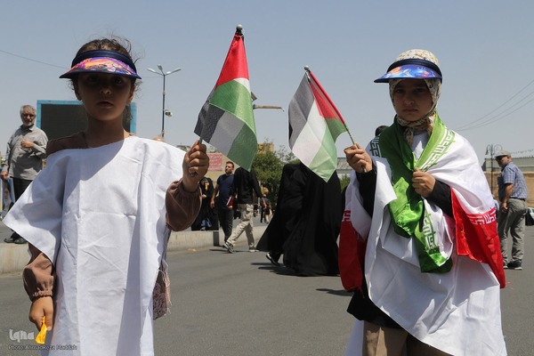 عکس| حمایت مردم شیراز از مردم فلسطین در جمعه خشم