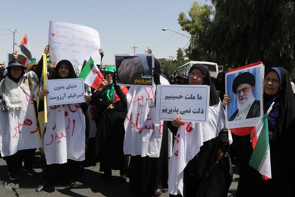 عکس| حمایت مردم شیراز از مردم فلسطین در جمعه خشم