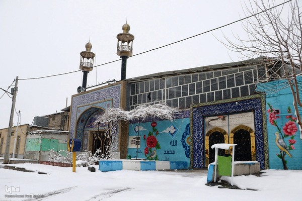 بارش برف در شهر تاریخی ایزدخواست فارس