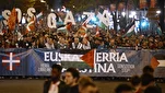 Bilbao : des supporters manifestent en soutien à la Palestine lors de son premier match européen